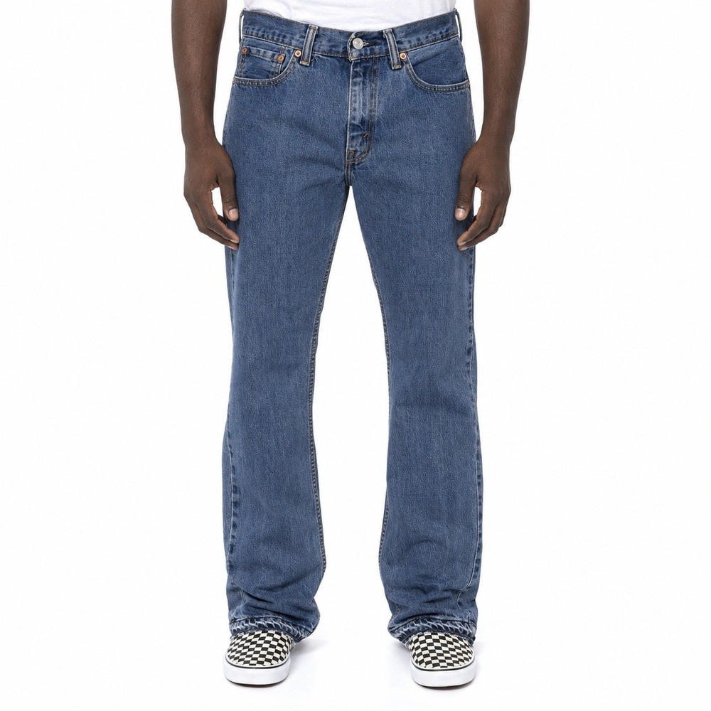 Levis 505 Straight Leg Jeans Mens 30x30 Raw Hem Medium Wash Denim